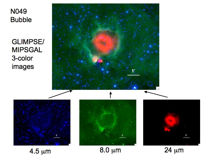 [N049 Bubble-GLIMPSE and MIPSGAL]