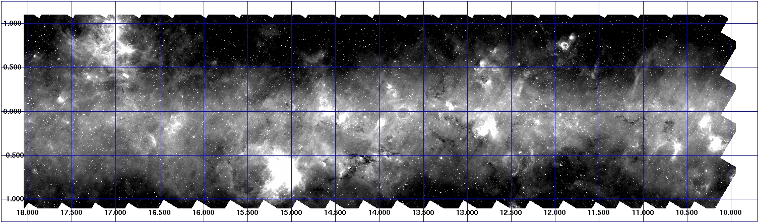 Overview: 8x2 degree mosaic, I8.0 band