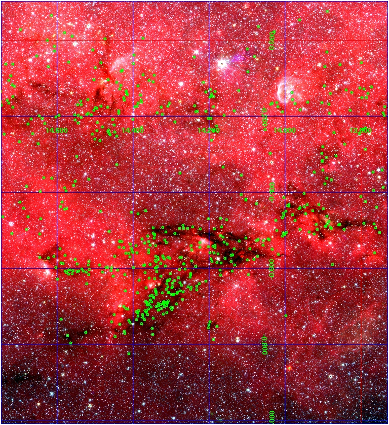 Lower and upper peak VRSs near the Question Mark Cloud